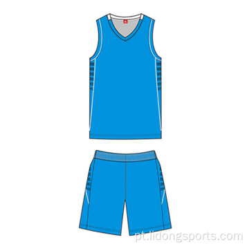 O uniforme de basquete usa camisa de basquete juvenil e shorts